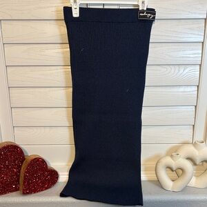 Madhappy Navy Blue Rib Knit Sweater Skirt